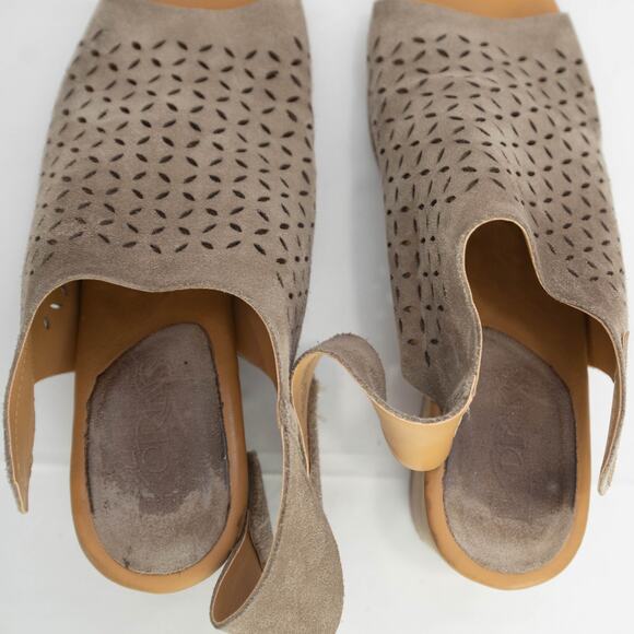 Korks Tan Suede Cayleigh Ankle Block Heel Sandals Shoe Size 7 - Picture 9 of 12